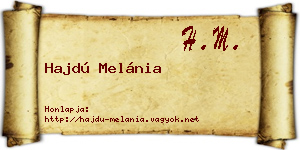 Hajdú Melánia névjegykártya