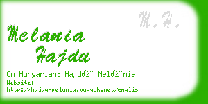 melania hajdu business card